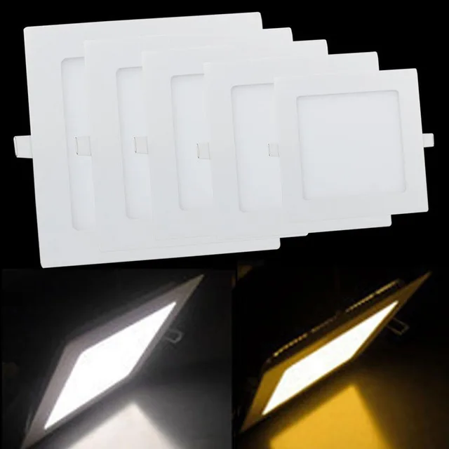 

Ultra thin design 3W / 6W / 9W / 12W / 15W /25w LED ceiling recessed grid downlight / slim square panel light free shipping