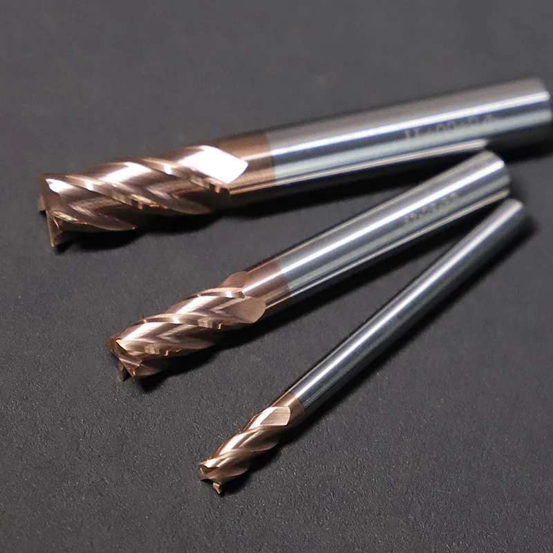 ZGT Metal Cutter Milling Tools HRC60 4 Flute Cnc Tungsten Steel Milling Cutter Alloy Carbide Endmill 1mm 2mm 3mm 4mm 5mm 6mm 8mm