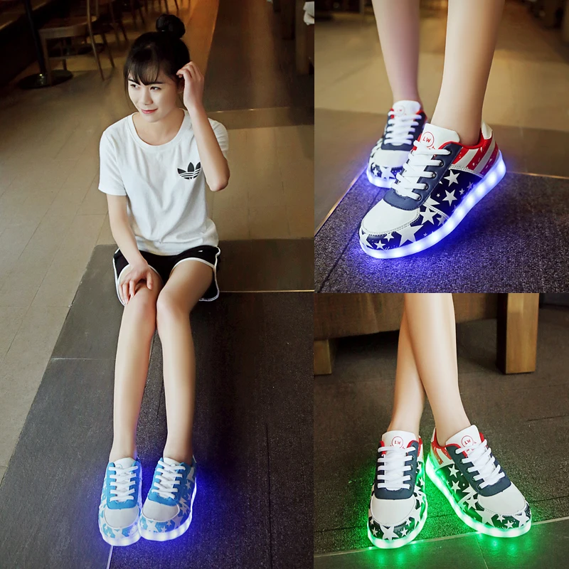 RayZing Led Shoes For Adults Fashion Men Casual Luminous Shoes Unisex Lace Up USB Charging Light Up Glowing Shoe Black Hombre