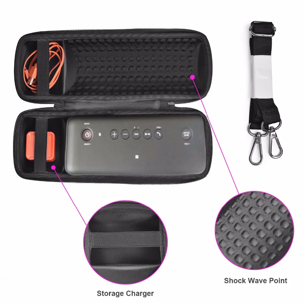 Przechowywanie EVA futerał ochronny do Sony XB30/Sony SRS XB30/Sony SRS-XB30 głośnik Bluetooth Protable Travel Outdoor Sports Shell
