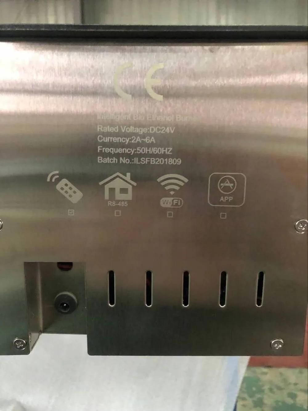 Lareira inno com gancho de 48 polegadas, com controle remoto, chama de bioetanol