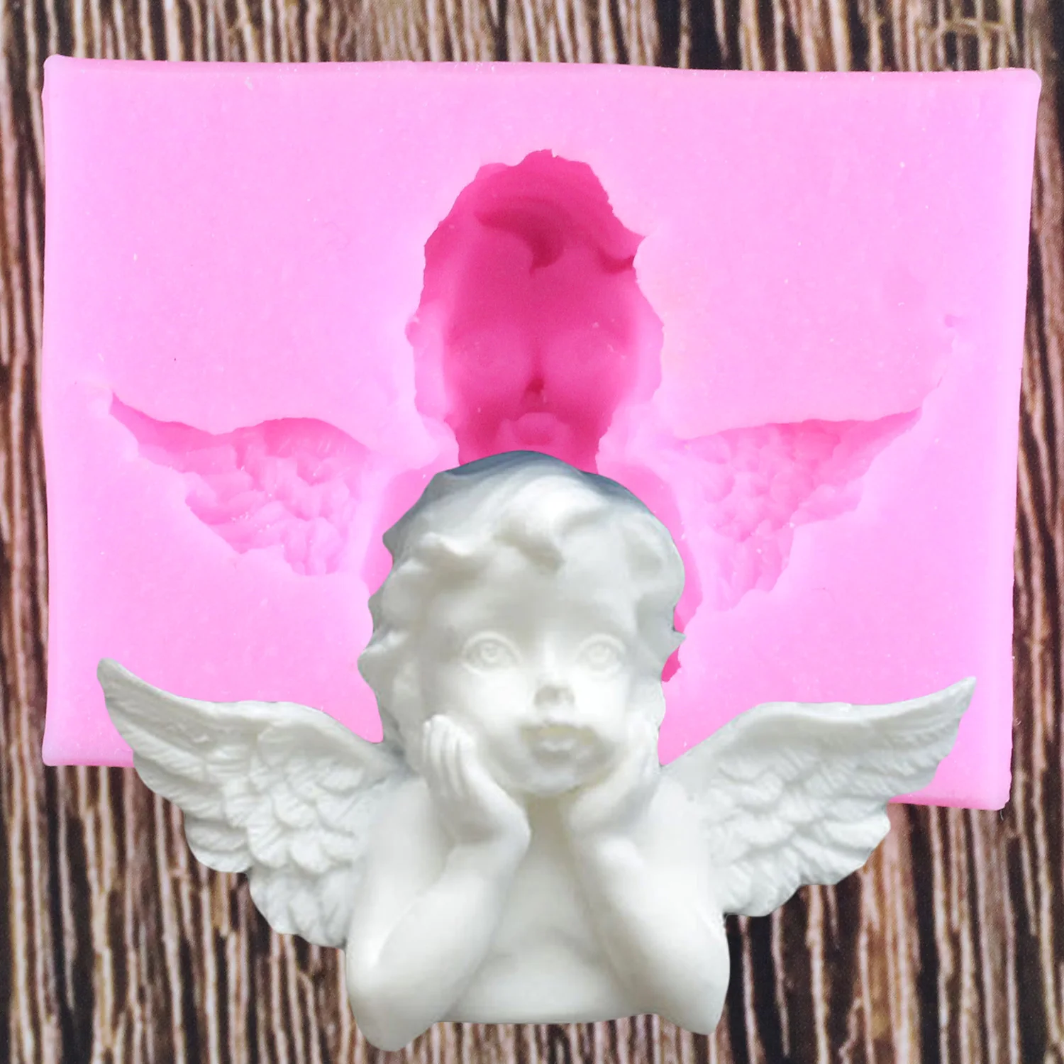 DIY 3D Angel Shaped Soap Mold Silicone Mold Craft Sculpture Cake Decoration Molds Candle Mold Plaster Ornaments Gypsum Cement