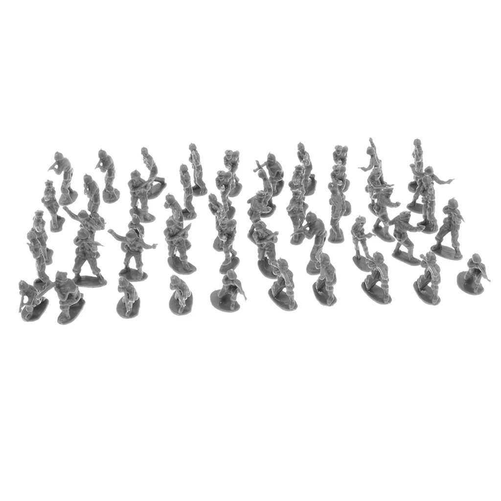 100 Pcs 2 Cm Mini Army Base Set Accessoire Speelgoed, Soldaten Beeldje Model Collectibles Voor Kids & Volwassenen