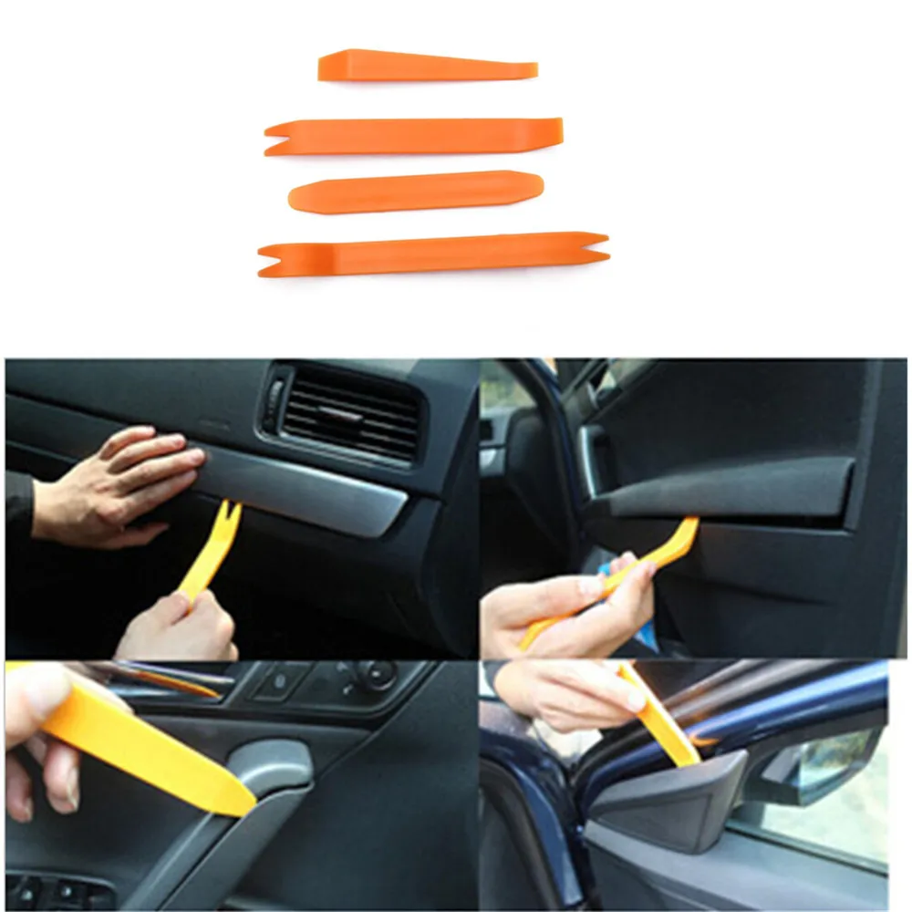 

4Pcs Car Panel Removal Tool Audio Comp Auto Door Clip Panel Trim Removal Tool Kits For Car Dash Radio Audio Installer Pry Tool