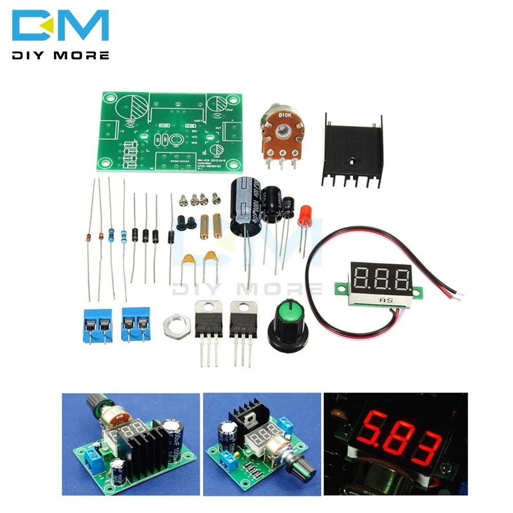 LM317 LED Display Adjustable Voltage Regulator Power Board Module Production Large Secondary School Graduation Design