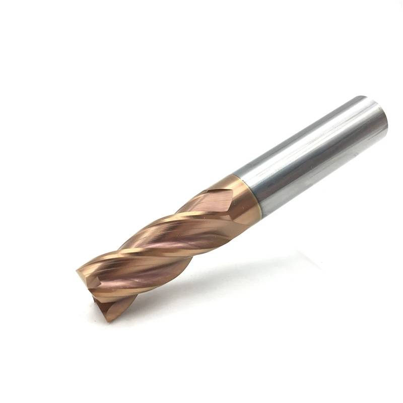 1 pcs Fresa 8 millimetri HRC60 4 Flauto D8 * 60 In Metallo Duro Codolo cilindrico A Spirale End Macinapepe Sbozzare fresatura Taglio Off Pezzo