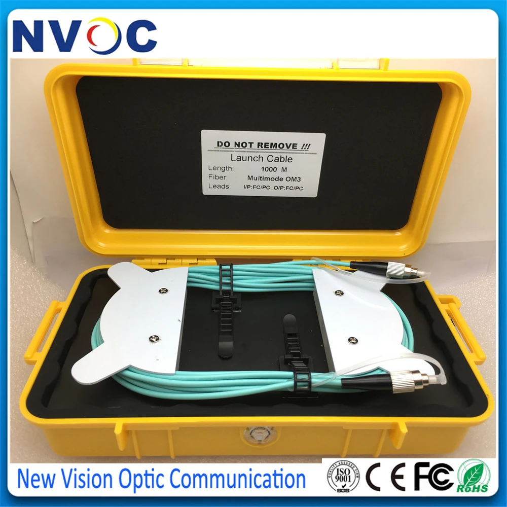 Fiber Optic OTDR Launch Cable Box 1km MM MultiMode FC/UPC-FC/UPC OTDR,FC/PC-FC/PC-OM3-1000M Dead Zone Eliminator Fiber Rings