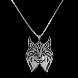 Women Alloy Cat Necklaces Vintage Metal Lynx Pendant Necklaces For Lovers Drop Shipping