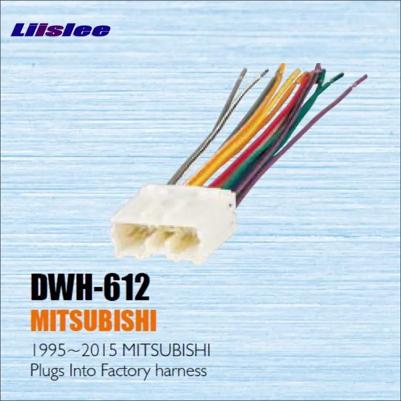 

For Mitsubish 1995~2015 Plugs Into Factory Harness Radio Power Wire Adapter Aftermarket Stereo Cable/Male DIN To ISO