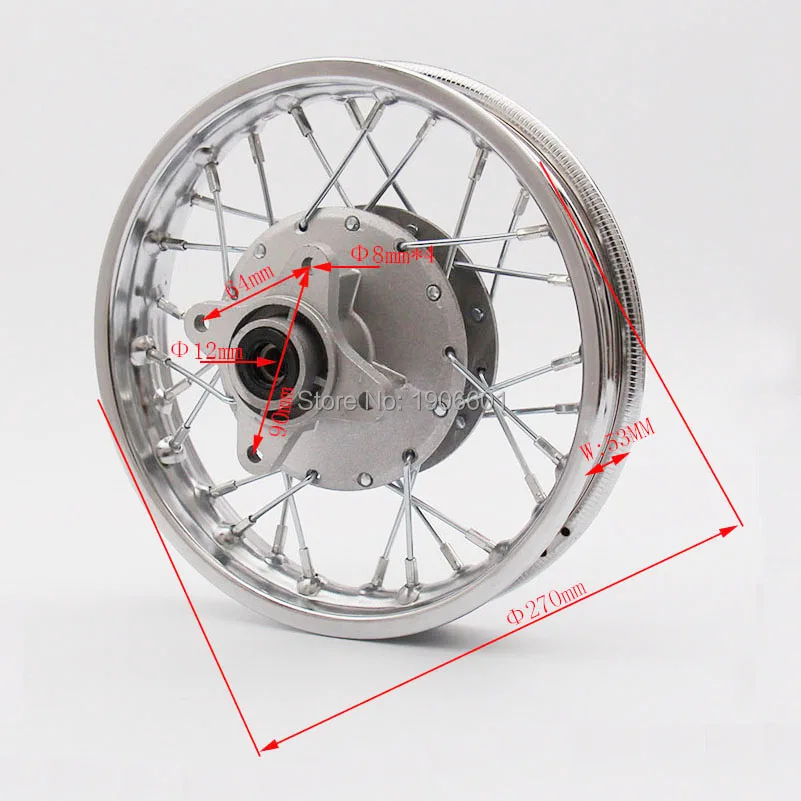 Front and Rear 10 inch Aluminum Alloy Wheel Rims Drum Brake hub for KTM CRF Kayo BSE Apollo Axle hole 12mm