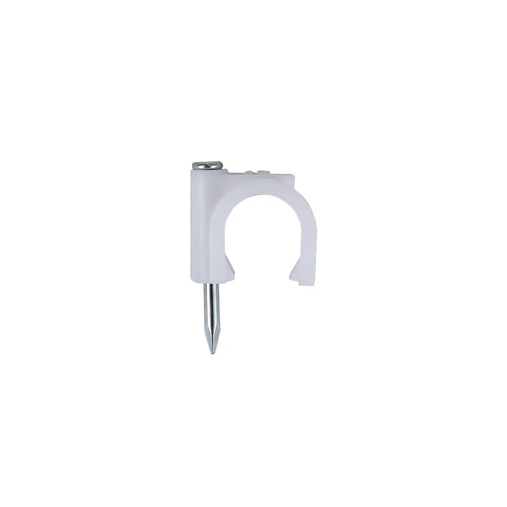 JUSTOOL 100Pcs 12Mm รอบเส้นทางสายคลิปไนลอนสูงเหล็กคาร์บอนเล็บ C Wire Wall ผู้ถือ TV โทรศัพท์อินเทอร์เน็ตตะกั่ว Fixing