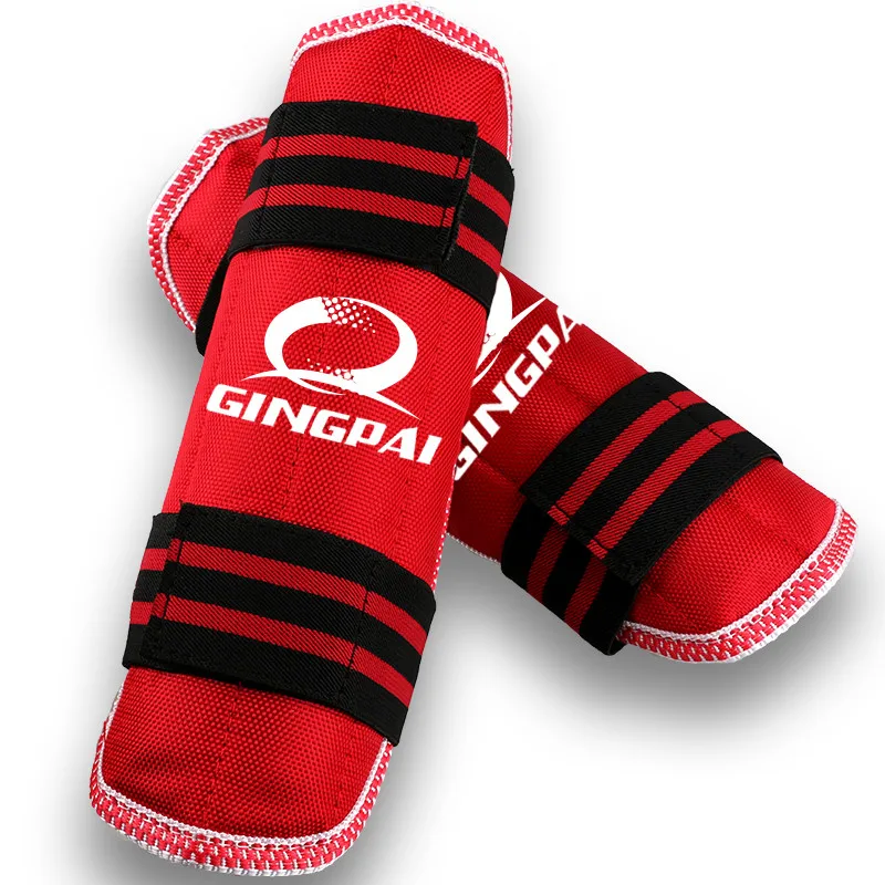 MMA combat shin guard Red Black Boxing Taekwondo leg gaurds kickboxing grappling muay thai shank protectors training sports pads