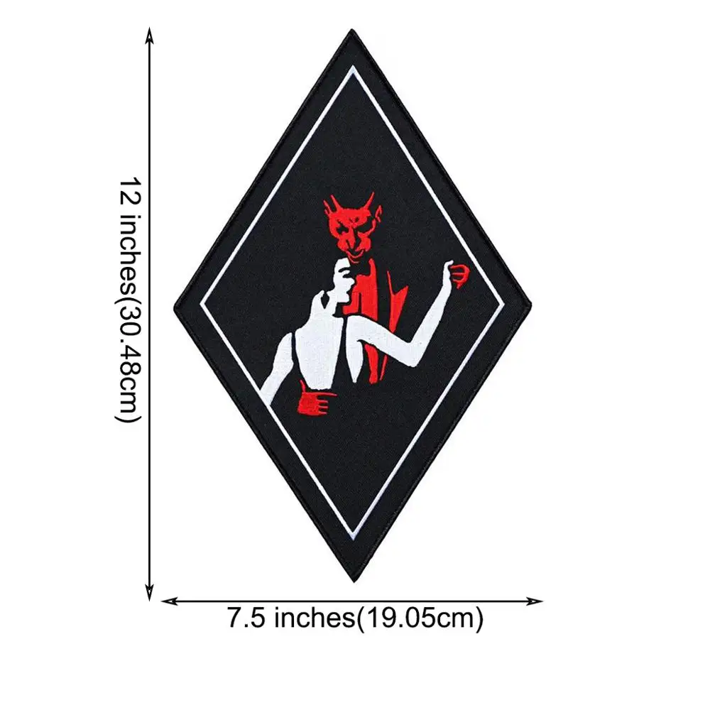 Dance with Devil Large Back Badge Jacket for Backpack Iron on Embroidery Patches for Clothing Biker Applique DIY Custom Design