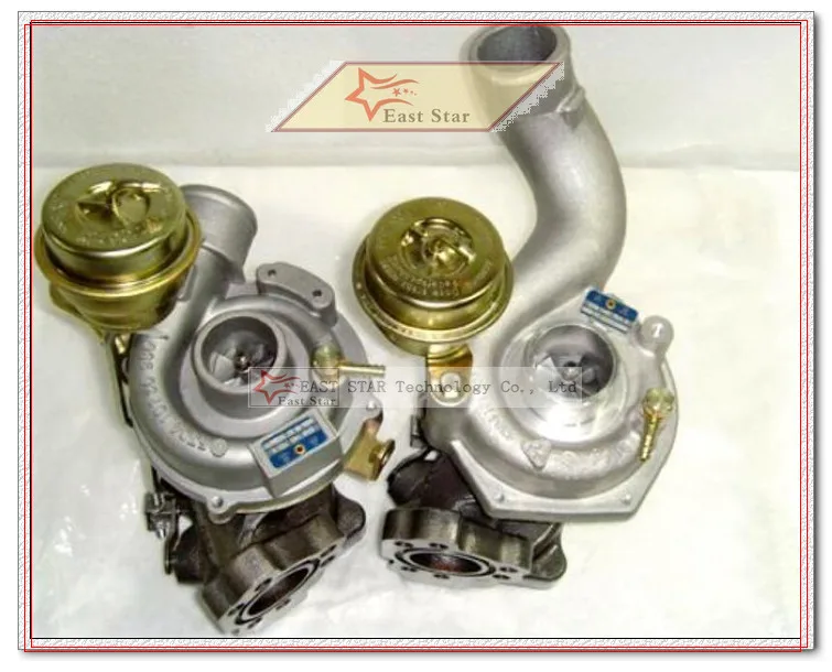 

twin Turbo K03-016 17 53039880016+53039880017 078145701R Turbocharger For Audi A6 1997-2001 C5 S4 AJK ARE AZB AGB V6 2.7L 250HP
