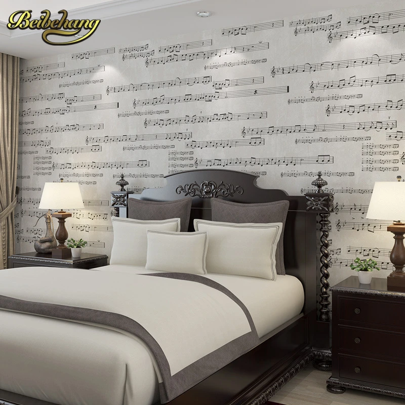 

beibehang Wall paper American Village Retro Music Music Wallpaper Non - woven Wallpapers Living Room Bedroom Piano Background