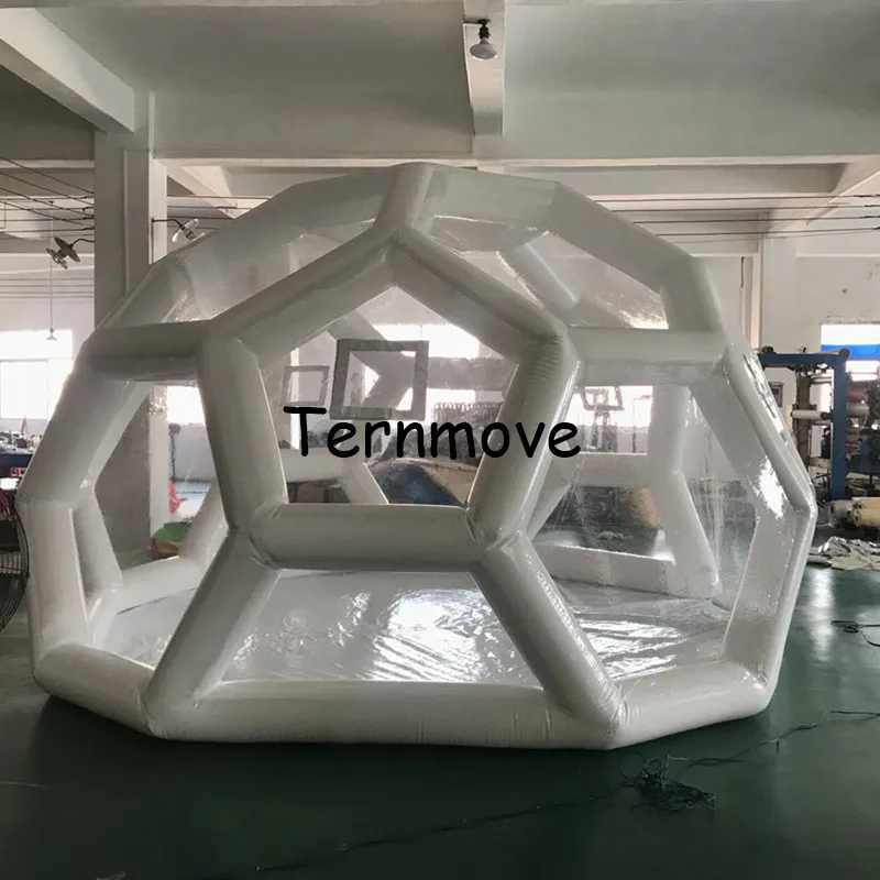 Tienda de campaña inflable para patio trasero, carpa inflable de cúpula blanca, carpa inflable de fútbol, carpa inflable de luna pod para escenario