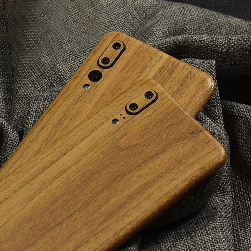 High Simulation Wood Grain Sticker Phone Back Paste Sticker For HUAWEI Mate 30 Mate 20X P20 Pro P20 Lite P9 Plus Mate 9 Pro Film