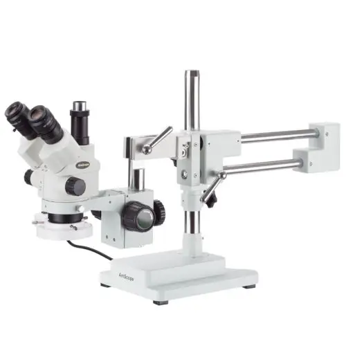 AmScope 3.5X-180X Simul-Focal Stereo Boom Stand Microscope + Fluorescent Light