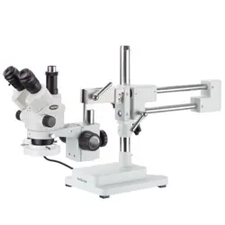 AmScope 3.5X-180X microscopio con asta Stereo simul-focale + luce fluorescente