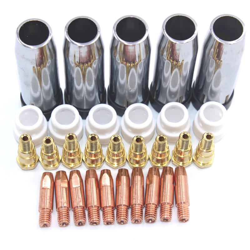 40pcs consumables Tip+electrode+shield cups swir gas ring  of the  MIG MAG 24KD torch use for MIG MAG welding machine