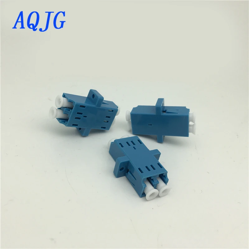 Wholesale New Connector LC UPC SM Duplex Singlemode Fiber OpticAdapter Flange Telecom coupler 100pcs / lots AQJG