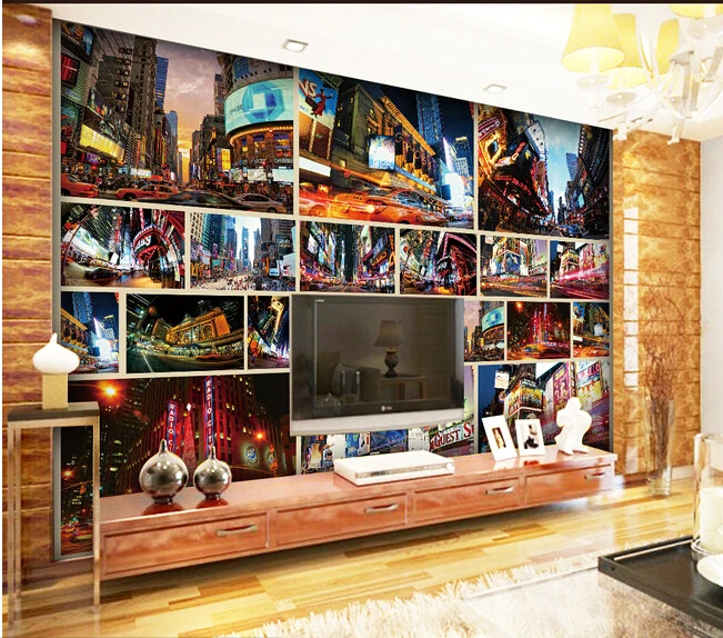 The custom 3D murals,New York Street Beauty puzzle papel de parede,living room sofa TV wall bedroom wall paper