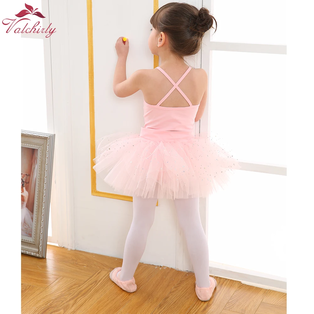 Girls Ballet Leotard Tutu Dress Ballerina Sparkled Dancewear Costume Good for Birthday Gift