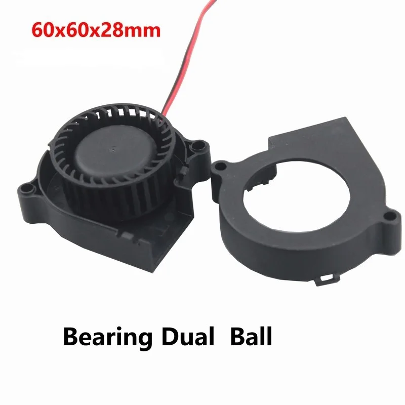 

10 Pieces Gdstime 24V Ball Bearing Blower Fan 60mm x 28mm Turbo DC Cooling Fan 60x28mm 6028 exhaust fan centrifugal blower 24V