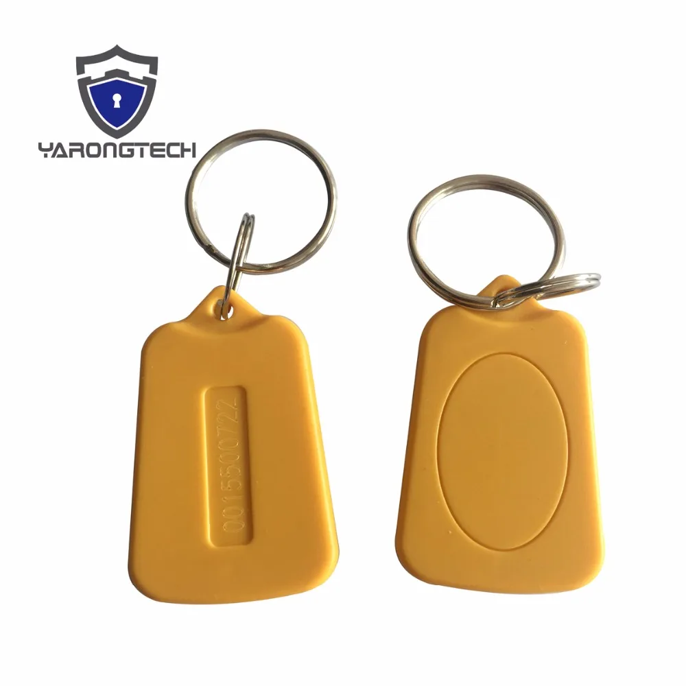 

2016 New style 125KHZ EM4100 yellow RFID Keychain -10pcs