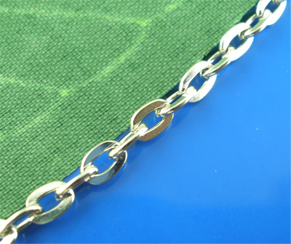 DoreenBeads 5M Silver Color Flat Cable Chains Findings 3x4mm (B03377), yiwu