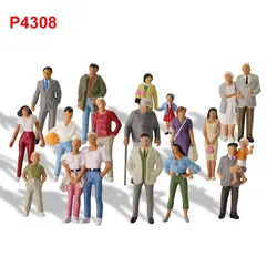 20pcs Model Trains O Scale 1:43 Standing Figures People Model Railway P4308