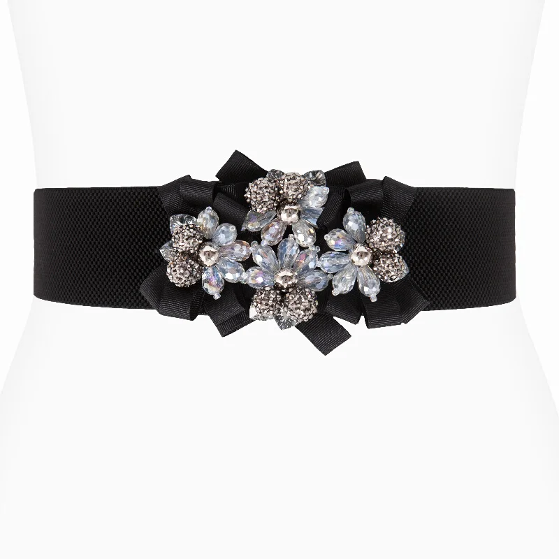 

New Dress Decorative Rhinestone Belt Ladies Fashion Slim Waist Personality Wild Elastic Waist Seal Female Dp13 bullet belt