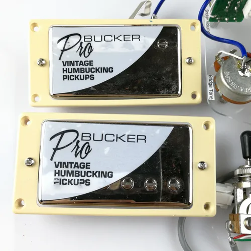 Imagen 2 del producto Pastillas Humbucker de guitarra eléctrica, accesorio de níquel LP estándar ProBucker N y B con arnés de cableado profesional para cubierta plateada EPI, 1 Juego