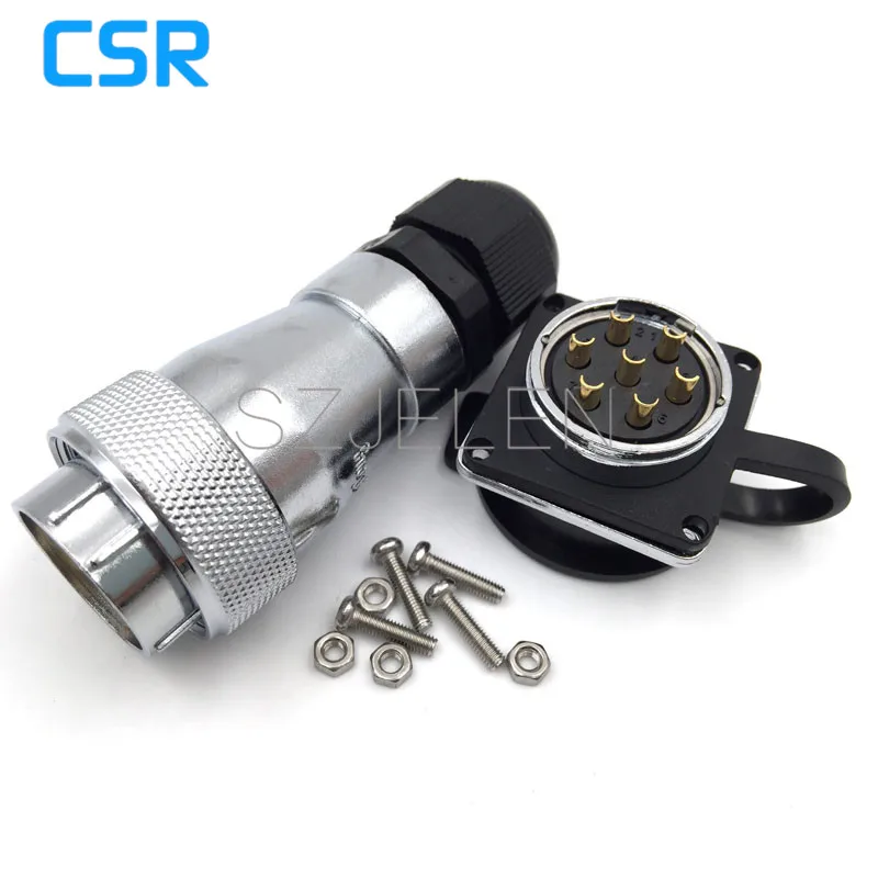 WF28 Serie 7 Pin Aviation Plug Socket Connector, Ip67, 7 Pin Outdoor Male Female Welding Waterproof  Connector