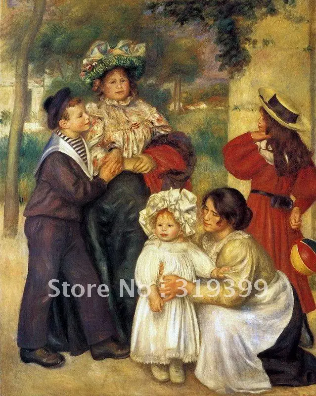 

Free DHL Shipping,handmade,Oil Painting Reproduction,the artists family by pierre auguste renoir,on linen canvas,museum quality