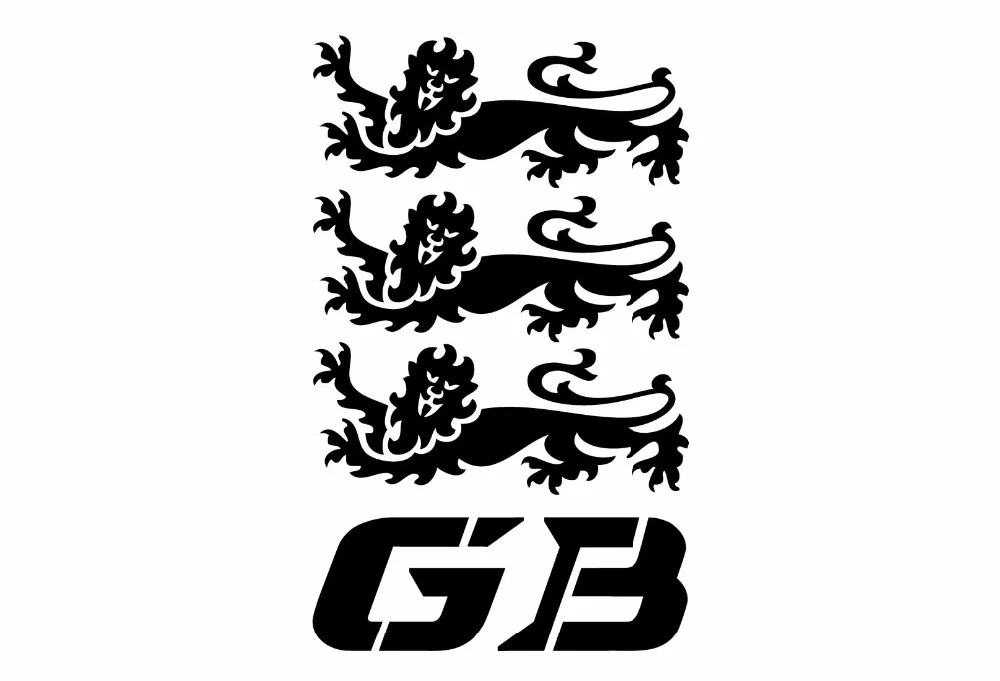 

GS Motorcycle Reflective Decal "GB Lions"