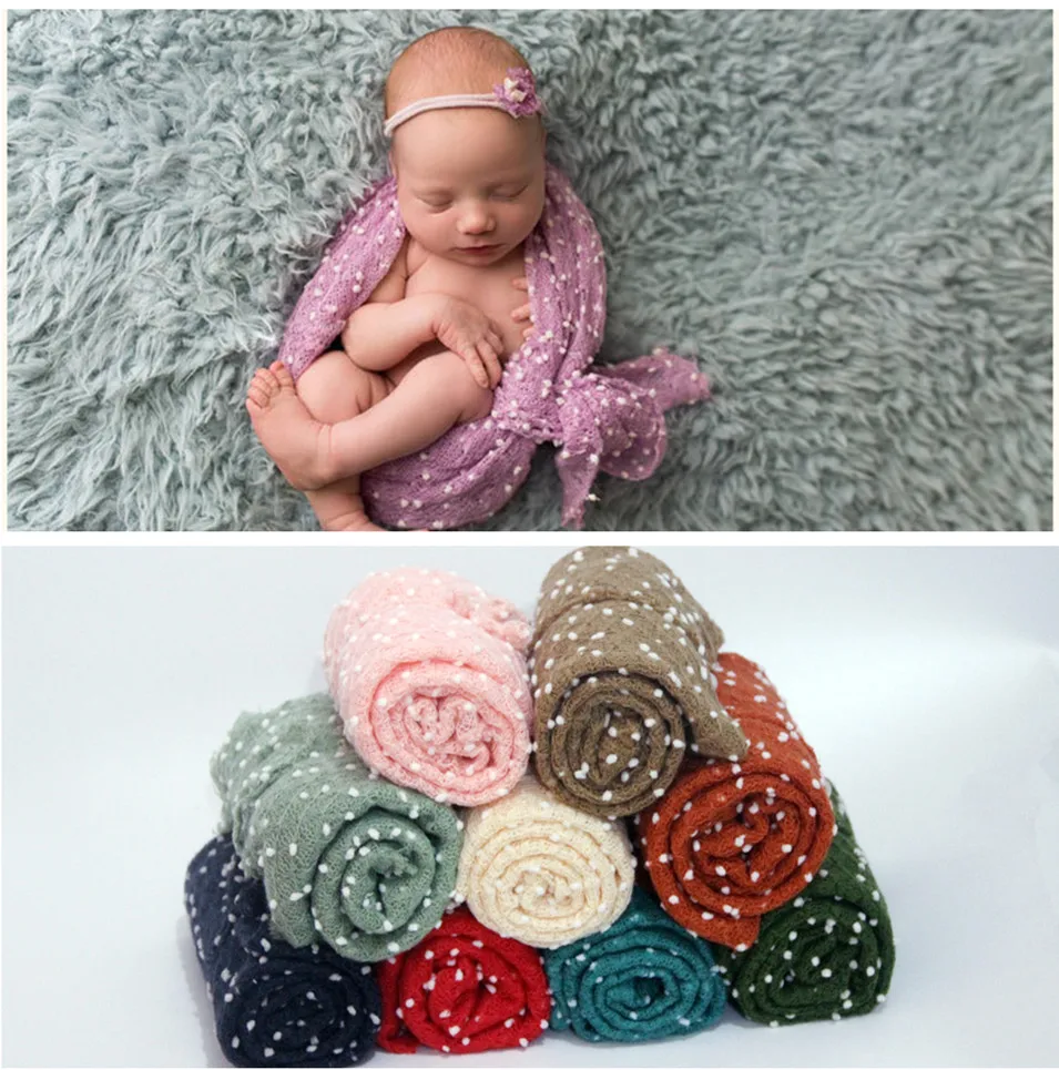 

Newborn Photography Props Wrap Cloth with headbands Blanket Photography Bobble Wrap Backdrops newborn photography props blanket