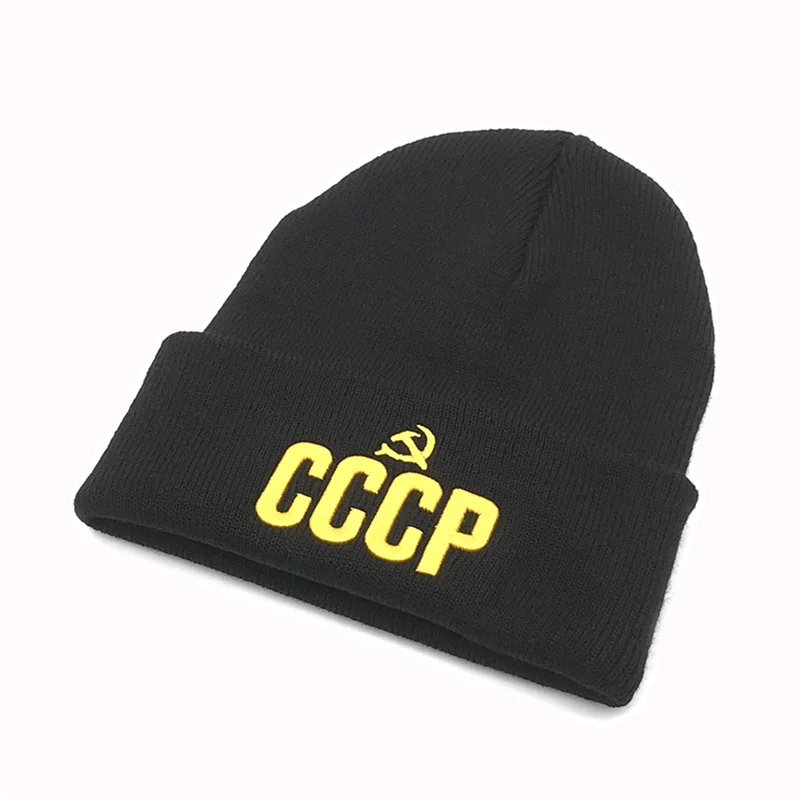 Fashion warmth new CCCP USSR Russian Hot Sale Style Autumn And Winter warm hats Unisex Red Cap with Best quality Cap Embroidered