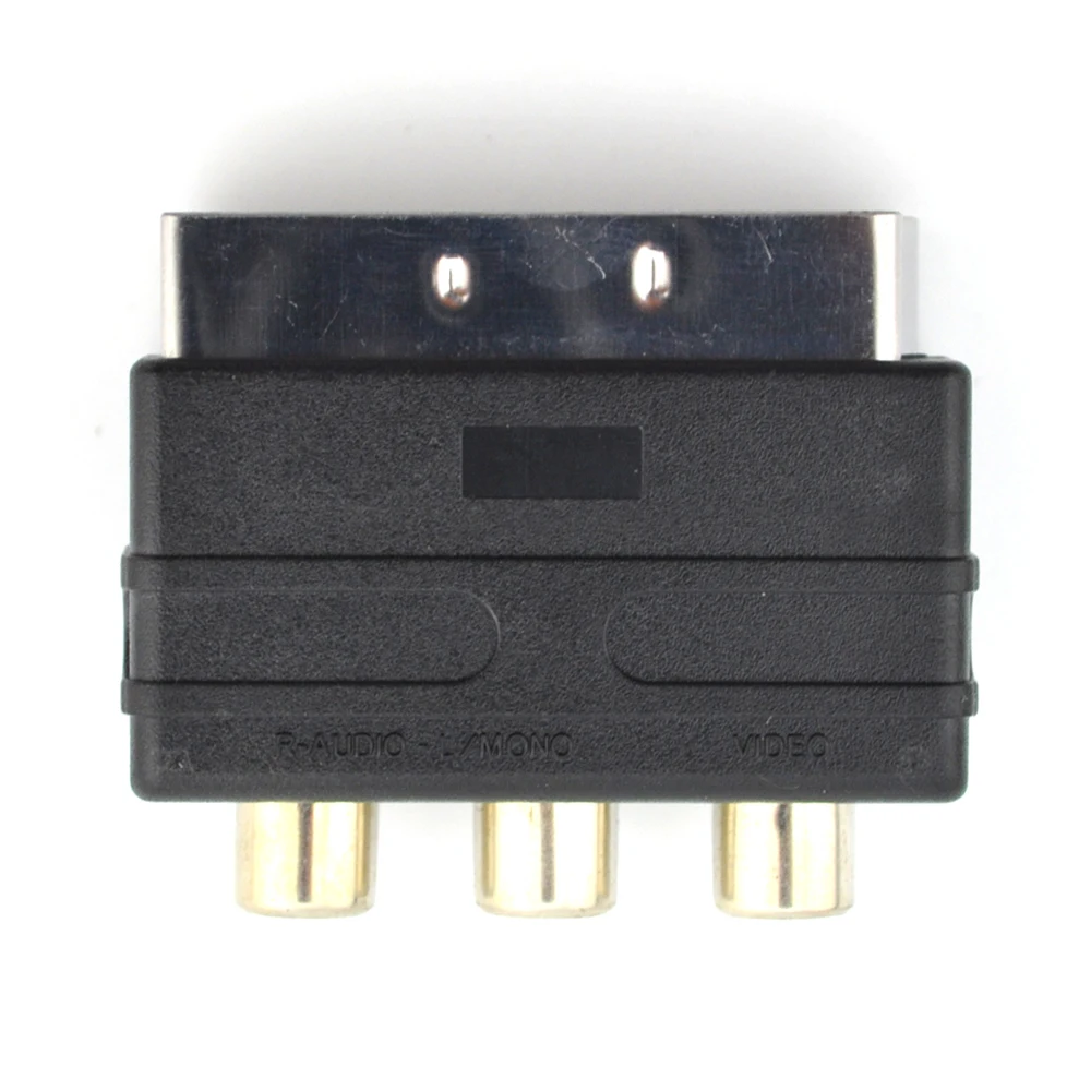 Spina maschio scart di alta qualità a 3RCA Phono femmina AV TV Ingresso adattatore audio video per PS4 per WII DVD VCR