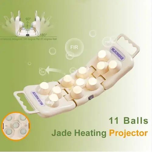 11 balls real jade roller massager projector LED photon light infrared knee pain relief therapy device body heater