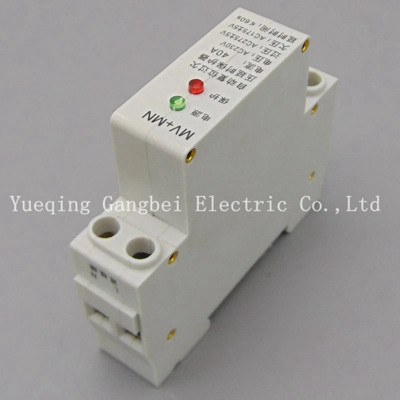 1P 40A 230V Din rail automatic recovery reconnect over voltage and under voltage protective device protector protection relay