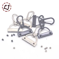 10pcs silver black Metal Luggage bag Dog buckle Snap hook Bag hanger Lobster Screw Clasp DIY Sewing handmade Key chain button