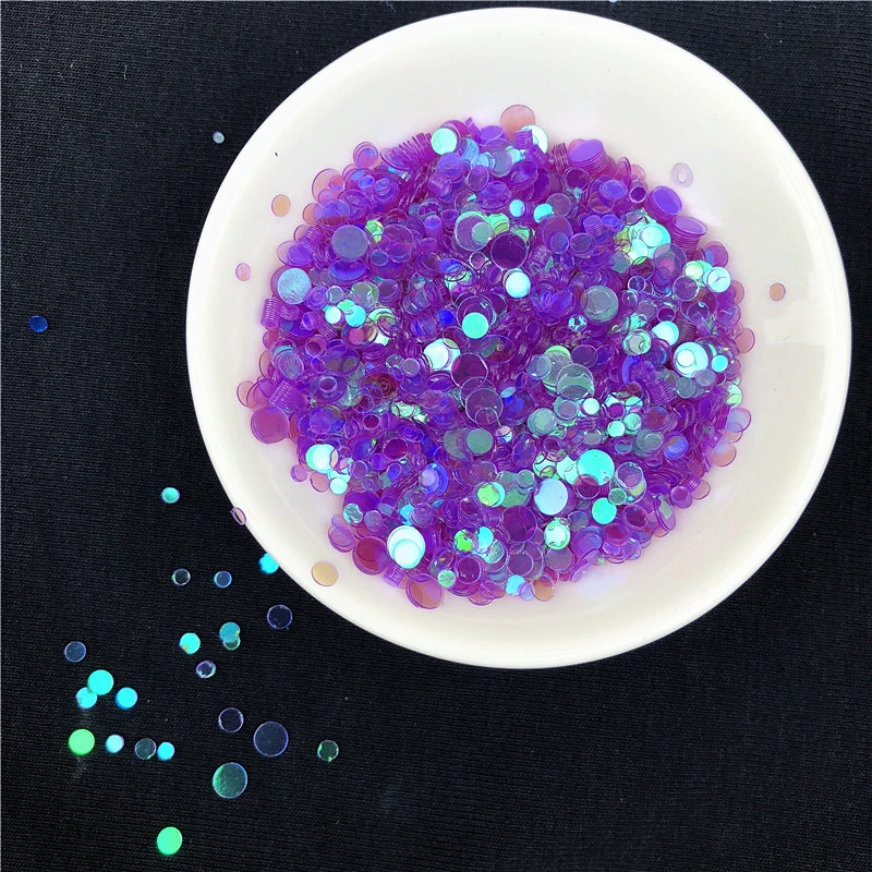 20g/lot 4000Pcs Transparent Dot Shape Sequins Multi Size 2-4mm Round Sequin Paillettes Nails Art,wedding decoration confetti