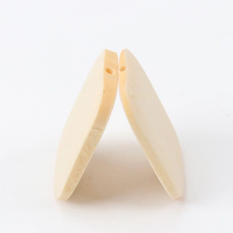 5Pcs Natural Slice of bread Wooden Round Loose Spacer Beads for Jewelry Making Diy 27x37mm 2018 New KL134