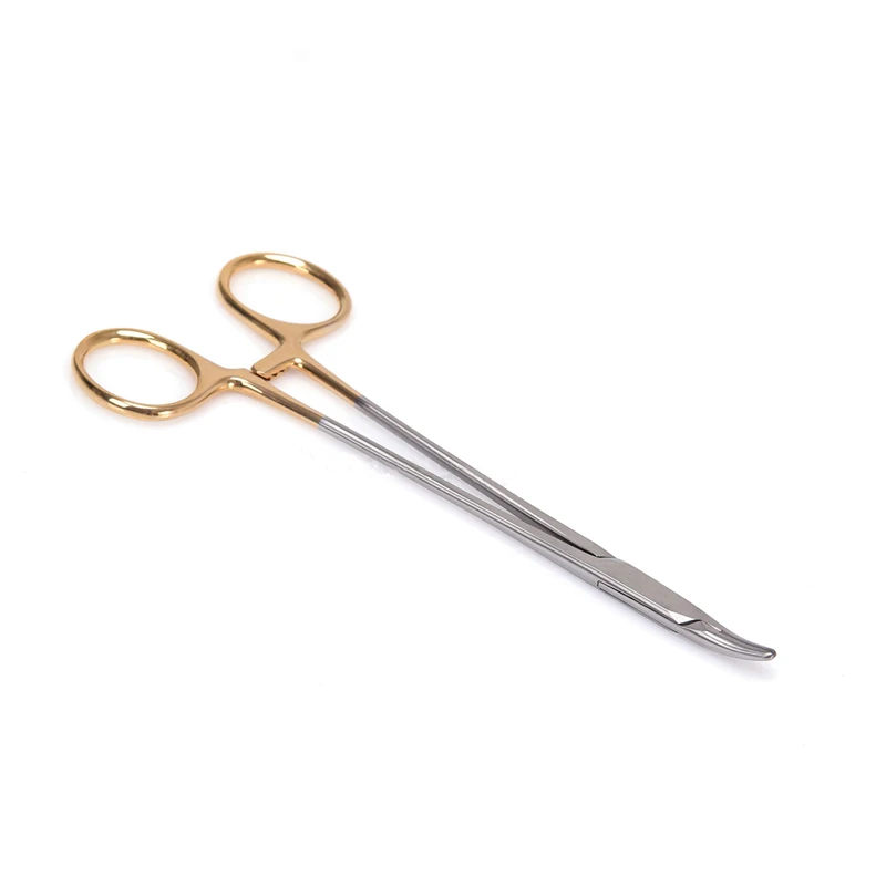 Dental needle holder 12-16cm gold handle needle holder pin clamp stainless steel dental surgery equipment