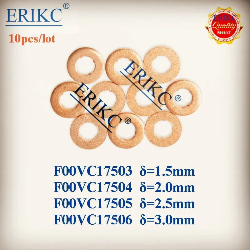 ERIKC F00VC17503 Auto Injector Spare Parts Copper Washer Size:7.1*15*1.5mm 10 Pcs/bag Thickness=1.5mm F 00v C17 503