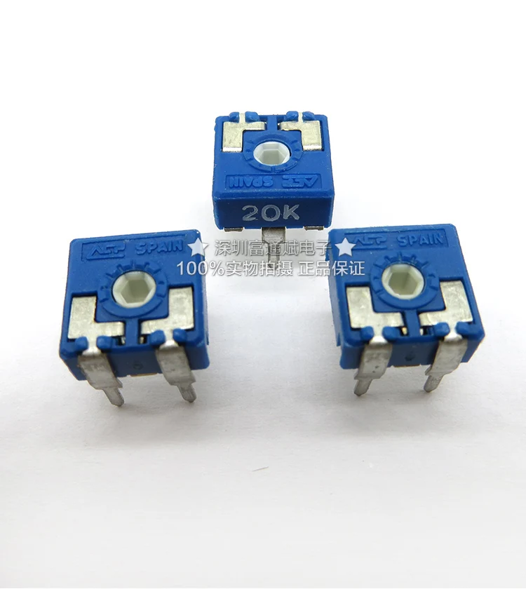 Adjustable resistance CA9 Horizontal hexagonal hole 20K PT10 Spanish potentiometer (SWITCH)