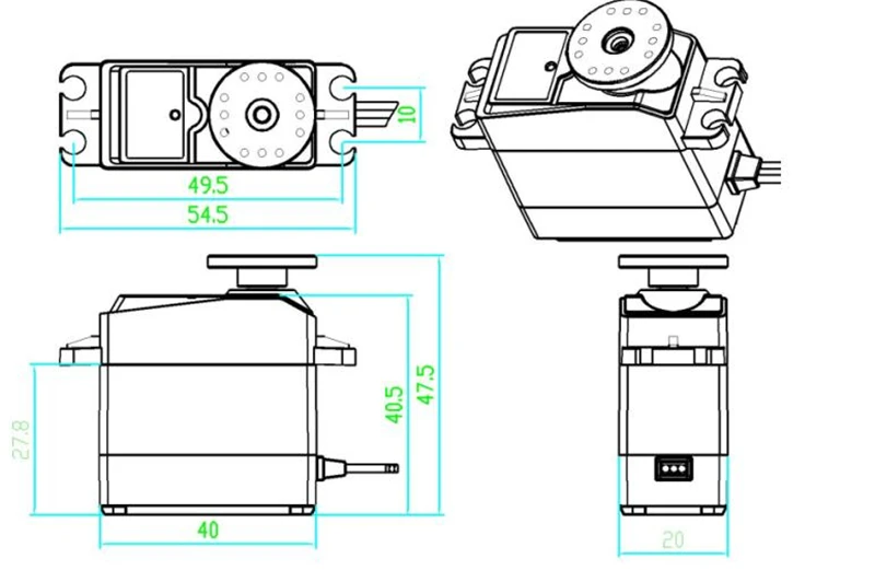 DS3325MG Cập Nhật Servo RC 25KG Full Hộp Số Kim Loại Kỹ Thuật Số Servo Baja Servo Chống Thấm Nước Phiên Bản Dành Cho Xe Ô Tô RC