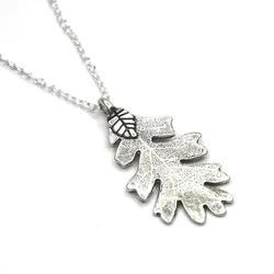 Silver Tone Oak Leaf Pendant Ranger's Apprentice Inspired Necklace Keyring Earrings