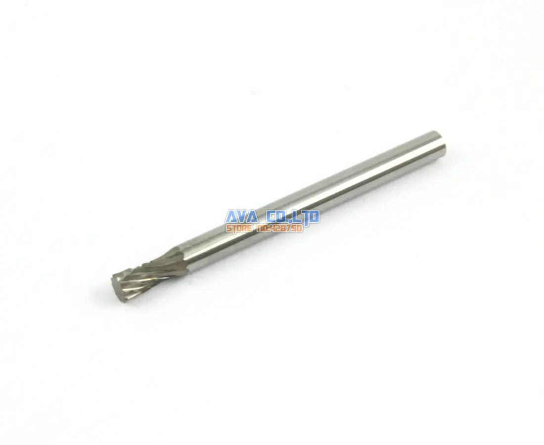 

10 Pieces 3mm Tungsten Carbide Burr Rotary Cutter File 3mm Shank Double Cut (NO.10)